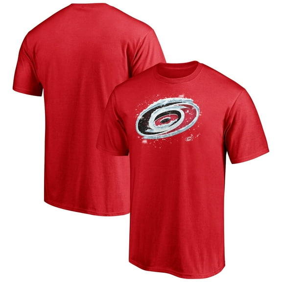 Men's Red Carolina Hurricanes Snow Logo T-Shirt