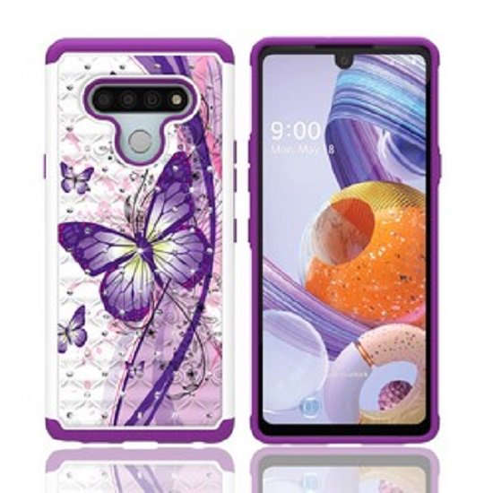 Phone case for LG Stylo 6, Studded Rhinestone Crystal Shockproof Cover