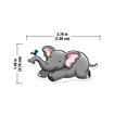 thumbnail image 2 of WIRESTER Car Air Freshener Fragrance Vent Clip Interior Decoration for Cars with Lemon Scented Pad - Elephant Birdy Lying, 2 of 7