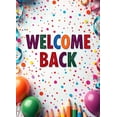 thumbnail image 4 of Welcome Back Banner for Office School Decorations with Balloons Colorful Pencils Party Supplies and Festive Backdrop for Event Celebration Classroom Decor, 4 of 4