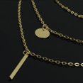 thumbnail image 7 of Birthday Gift Women'S Bead Chain Multi-Layer Necklace Disc Metal Rod Pendant Clavicle Chain Delicate Metal Pendant Necklace, 7 of 7