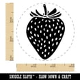 thumbnail image 2 of Strawberry Fruit Drawing Self-Inking Rubber Stamp Ink Stamper - Red Ink - Small 3/4 Inch, 2 of 7