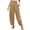 Khaki wide leg harem pants with pockets a1, variant on Women's Wide Leg High Waisted Harem Pants with Pockets Solid Casual Long Pants Vacation Beach Lounge Travel Trousers, Black 2XL