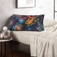 thumbnail image 6 of Honeii Vibrant Rooster Painting Pattern Decorative Throw Pillow Case - Elevate Your Couch, Sofa, or Bed with Stylish Home Decor-16"x24", 6 of 6