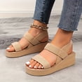 thumbnail image 5 of YHAJDS Closed Toe Sandals Women Fabric Thick Sole Beach Slides Summer Vacation Outdoor Comfort Shoes, 5 of 7