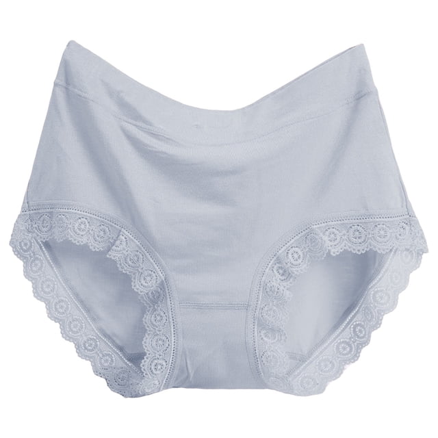 PEASKJP sous-Vêtements Contrôle du Ventre Nylon Doux Extensible String Taille Haute, Gris TTG