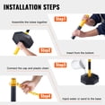 thumbnail image 4 of VEVOR Adjustable Traffic Delineator Post Cones, 2 Pack, Traffic Safety Delineator Barrier with Fillable Base 8FT Chain, for Traffic Control Warning Parking Lot Construction Caution Roads, Yellow&Black, 4 of 9