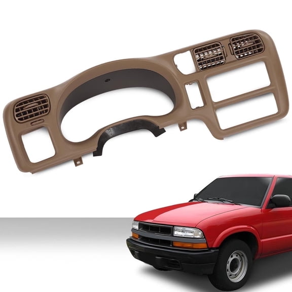 PIT66 Dash Bezel Trim Cover Fit For 98-04 S10 Jimmy Sonoma Cluster Blazer Radio Beige