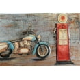 thumbnail image 4 of Nifao Vintage Motorcycle and Gas Pump on Metal with 3D Effect – Metal Wall Art, Wall Art, 79"L x 2"W x 40"H, 4 of 13