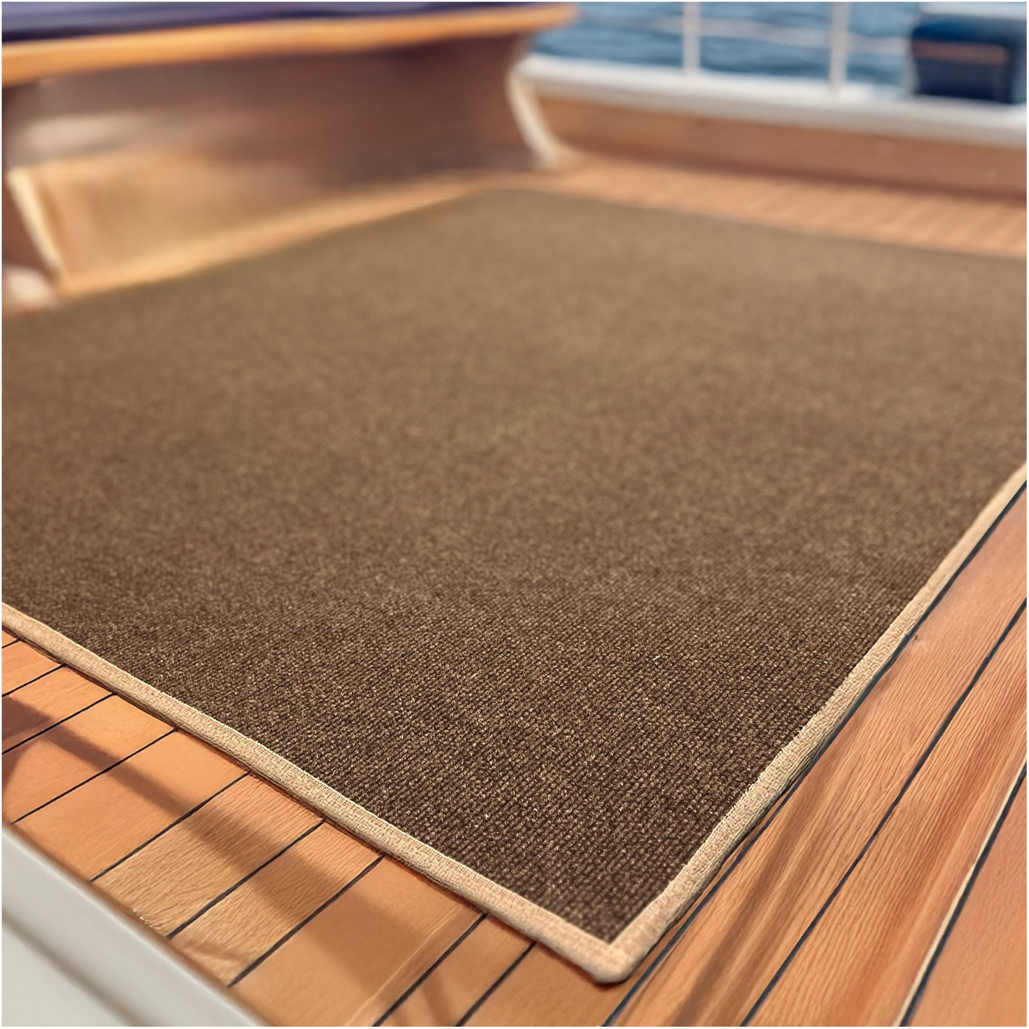 Koeckritz Rugs 3' x 4' Premium Ribbed Indoor/Outdoor Area Rug, Quick Dry, Lightweight, Espresso