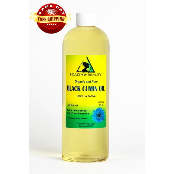 Black Cumin Seed Oil Refined Organic Carrier Cold Pressed Fresh 100% Pure 32 oz