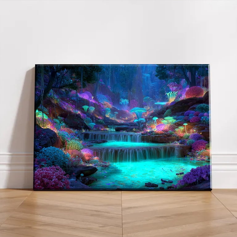 Waterfall and Stream Canvas Wall Art for Living Room, Bedroom ...