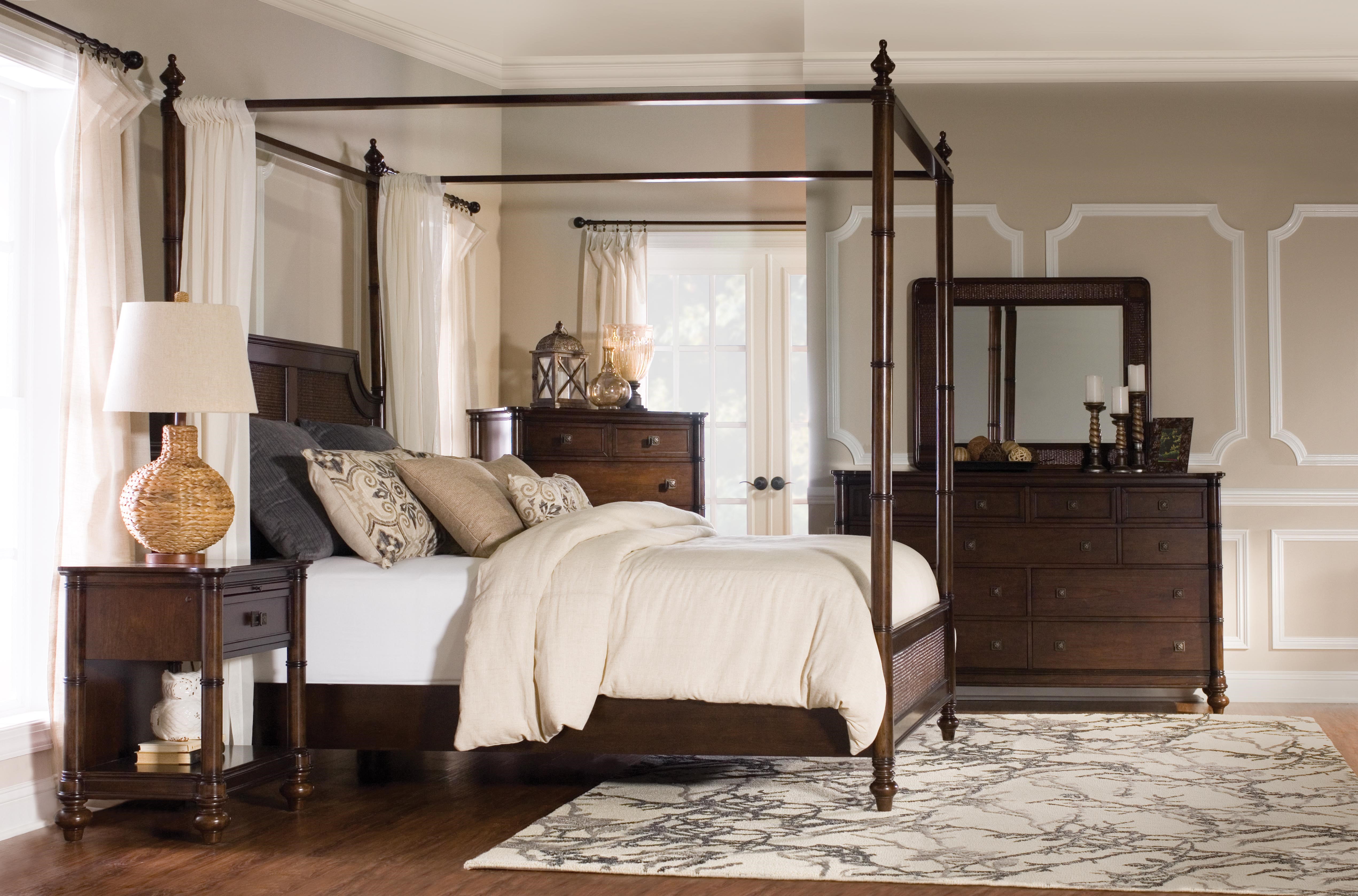 Passages Queen Canopy Bed Cane - Walmart.com - Walmart.com