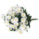thumbnail image 4 of Nvzi Flores artificiales, margaritas de seda, margaritas artificiales para decoración del hogar, decoración de bodas (blancas, 2 unidades), 4 of 5