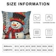 thumbnail image 5 of Nawypu  Let it Snow Snowman Christmas Red Throw Pillow Cover, Winter Holiday Cushion Case Decoration for Sofa Couch, 5 of 5