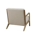 thumbnail image 2 of JERFIT Mid-Century Modern Lounge Chair with Polyester Upholstery, Cream Accent Living Room Armchair, Solid Wood Frame for Comfortable Seating, 2 of 8