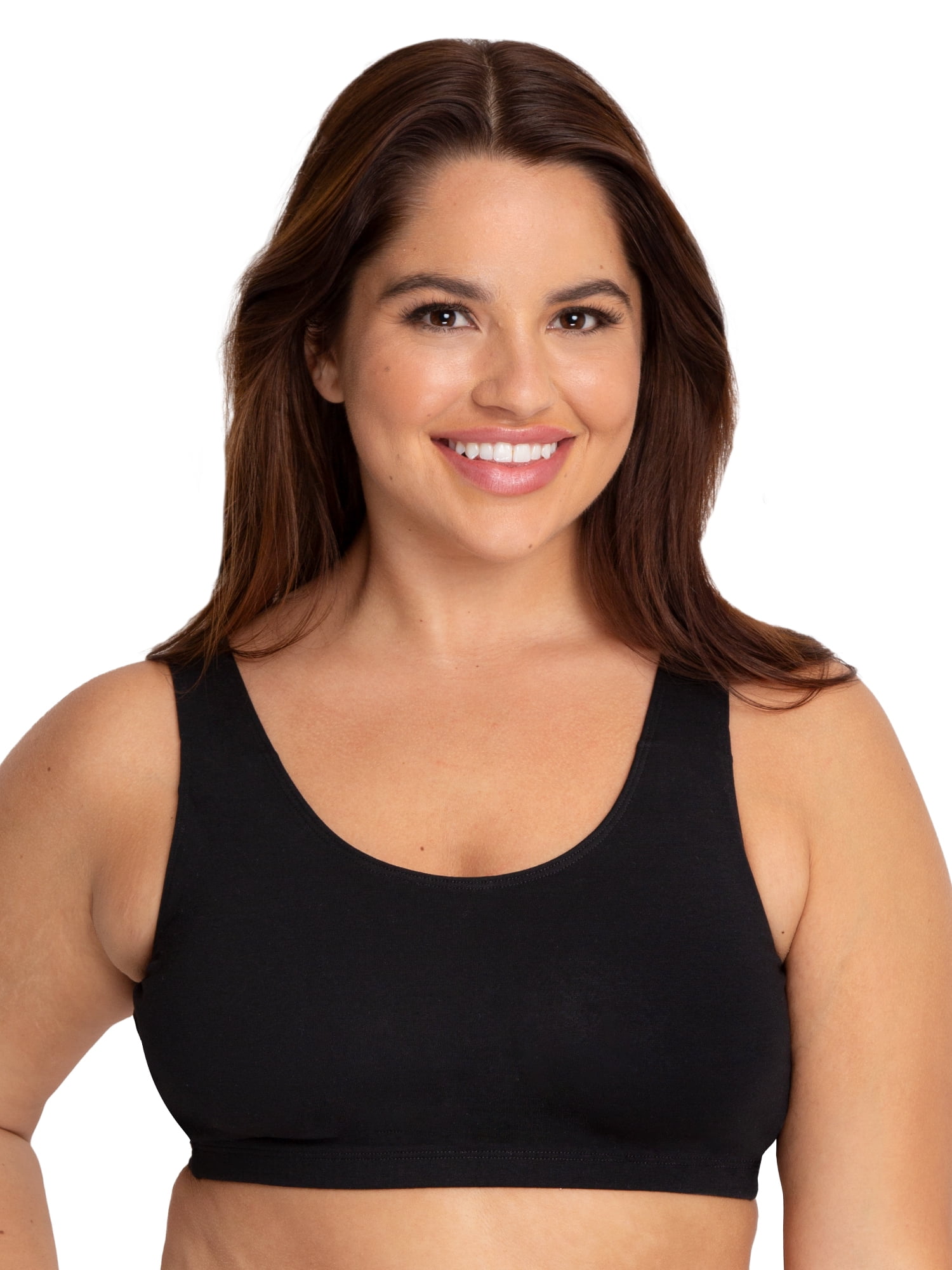 Fruit of the Loom Women's Tank Style Cotton Sports Bra, 3-Pack, Style- 9012