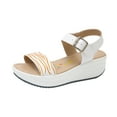 thumbnail image 3 of Mostsola Platform Sandals Women Arch Support Wedge Sandals Adjustable Open Toe Walking Shoes, 3 of 7