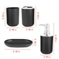 thumbnail image 3 of Dengmore 4 Piece Bathroom Accessory Set With Soap Dispenser Pump Toothbrush Holder Tumbler And Soap Dish, 3 of 6