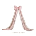 thumbnail image 4 of Christmas Tree Topper Bows - 79"x20" Large Pink Glitter Tulle Bows with Long Streamers for Xmas Garland, Mantel, Door, Staircase, Wedding, Party, Indoor Outdoor Decorations, 4 of 7