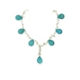 thumbnail image 2 of Gem Stone King 18 inches Drop Simulated Turquoise Howlite and Cultured Freshwater Pearl Necklace for Women with Toggle Clasp, 2 of 3