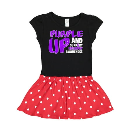 

Inktastic Purple Up Epilepsy Gift Toddler Girl Dress