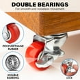 thumbnail image 4 of 1 Inch Heavy Duty Casters Set of 2, Lockable Plate Caster Wheels with Brakes Scratch Resistant & 360 Degree Rotatable, 200 lbs Load Capacity - Ideal for Any Floor (1 x Swivel & 1 x Brakes), 4 of 8