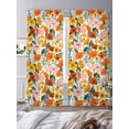 thumbnail image 3 of Watercolor Floral Sheer Curtains 96 Inch Length 2 Panels Set Window Treatments, Spring Poppy Daisy Flowers Botanical Beige Rod Pocket Semi Curtains for Living Room/Bedroom/Kitchen, 104"W x 96"L, 3 of 7