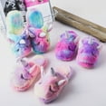 thumbnail image 2 of Kids Unicorn Slippers with Rubber Soles for Girls Boys Home Plush Shoes Indoor Anti Slip Cute Warm Pink Z22, 2 of 7