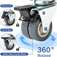thumbnail image 4 of Fridge Stand Mobile Base with Double Pipes 4 Locking Wheels 4 Strong Feet Furniture Dryer Washing Machine Stand Pedestal, 4 of 8