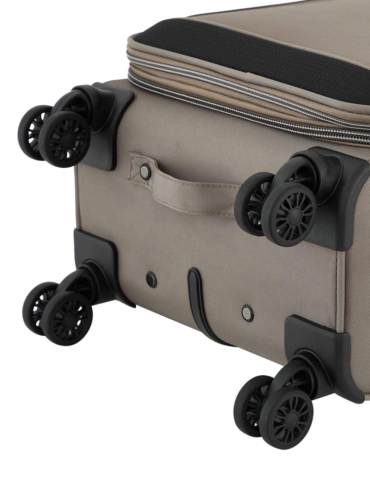 Wrangler 20-inch Expandable Rolling Carry-on with 8-Wheel System, Fallen Rock Brown