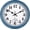 12 Blue, variant on 13 Inch Dark Brown Vintage Waterproof Indoor/Outdoor Wall Clock with Thermometer & Hygrometer Large Silent Numerals & Accurate Timekeeping for Living Room, Porch&Garden&Pool
