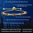 thumbnail image 2 of Gem Stone King 18K Yellow Gold Plated Silver Ecstasy Mystic Topaz and White Lab Grown Diamond Tennis Bracelet for Women (5.02 Cttw, Gemstone Birthstone, Oval 7x5MM, Fully Adjustable up to 9 inch), 2 of 4
