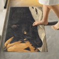 thumbnail image 2 of Yayeee Bath Rug for Bathroom Floor Non Slip Contour Fluffy Soft Absorbent Mat, 20"x24", Retro Halloween Cat, 2 of 7