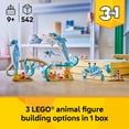 thumbnail image 4 of LEGO Creator 3 in 1 Sea Animals: Beautiful Dolphins Building Toy for Girls, Boys, Ages 8+ - Birthday Gift for Kids - Build a Dolphin, Seahorse, or Crab Animal Figure - 31385, 4 of 8