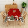 thumbnail image 2 of Nanqianyi White Snowman Christmas Tablecloth 60×84 Inch, Santa Claus Pattern for Winter Holiday Party Kitchen Dinner Decor, 2 of 9