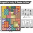 thumbnail image 3 of Extra Large Outdoor Picnic Blankets Waterproof Foldable 60" X 80", Boho Flower Beach Mat Essentials Accessories，Portable Packable Thick Floral Rug for Travel Camping Hiking, 3 of 6