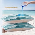 thumbnail image 4 of Turquoise Waves Coastal Lumbar Pillow Covers 20x12 Inch Set of 2, Teal Ombre Summer Beach Oceans Waterproof Outdoor Pillow Covers, Decorative Cushion Pillowcases for Couch, Sofa, Bed, Garden, Patio, 4 of 9