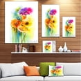 thumbnail image 3 of Fleurs de Gerbera Jaune Orange Violet - Grande Impression sur Toile Florale, 3 of 4