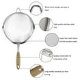 thumbnail image 3 of Uxcell Stainless Steel Fine Mesh Strainer Colander Sieve Sifters with Wooden Handle and Hanging Ear Hanging Loops 5.5", 3 of 7