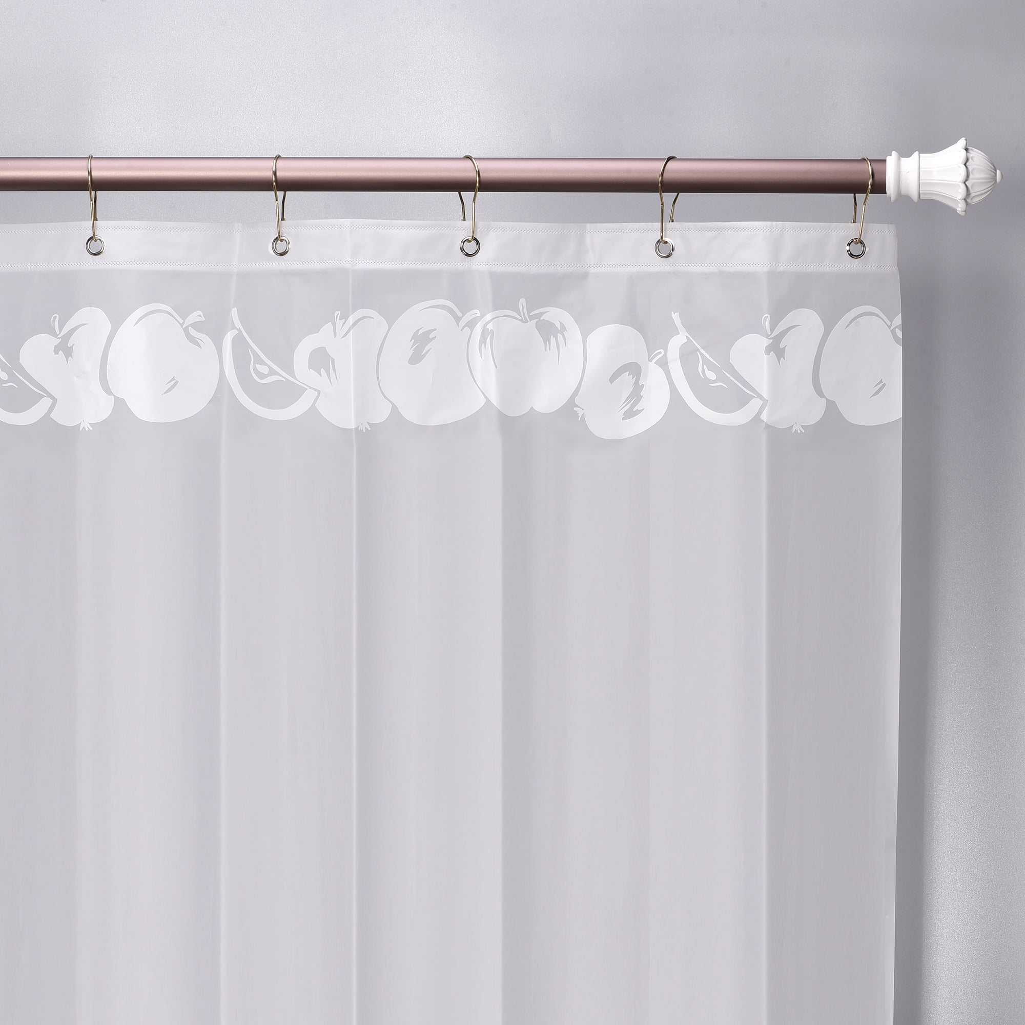Gold Tone Calabash Shaped Metal Bathroom Shower Curtain Ring Hooks 20 Pcs 