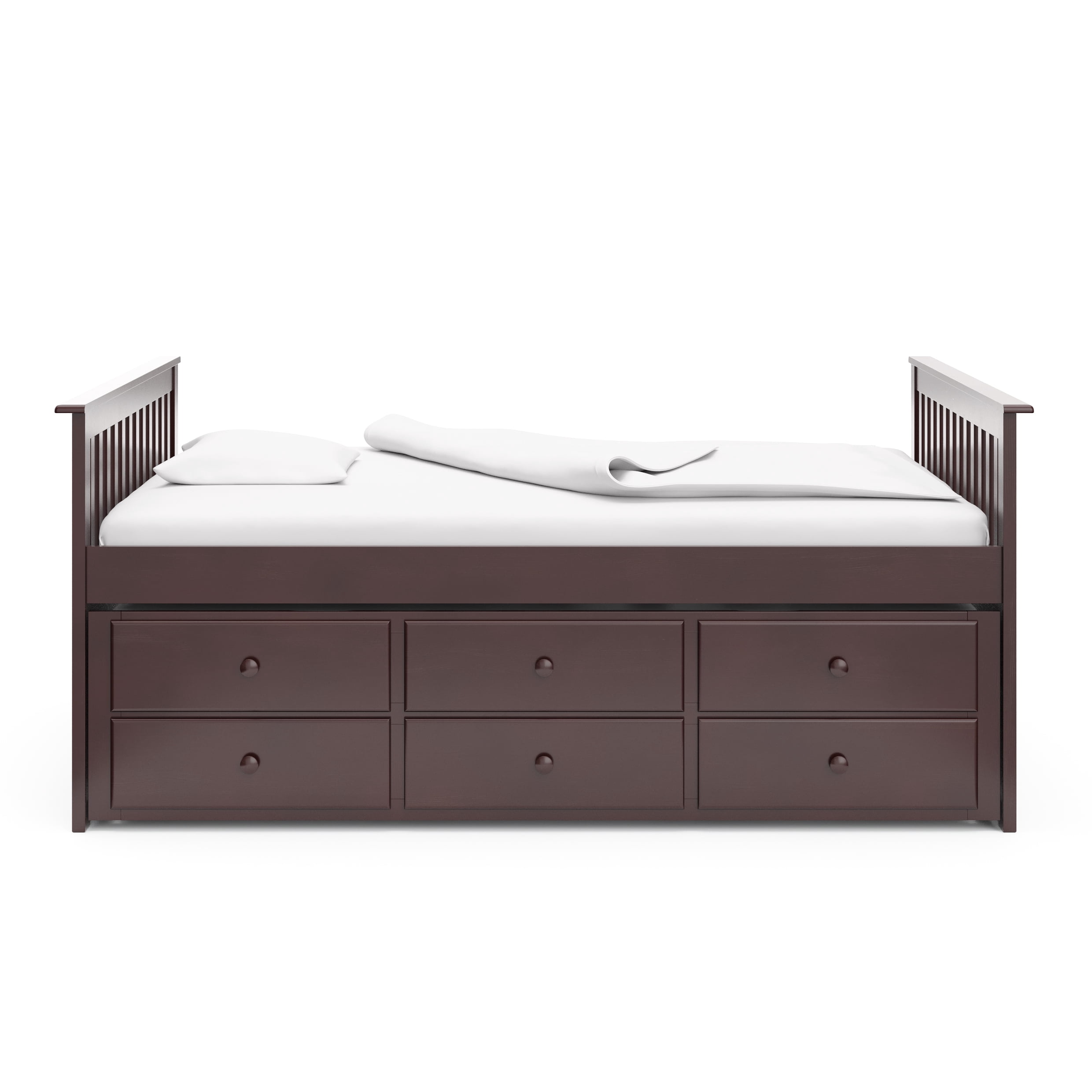 Storkcraft Marco Island Full Captain’s Bed with Twin Trundle, Espresso