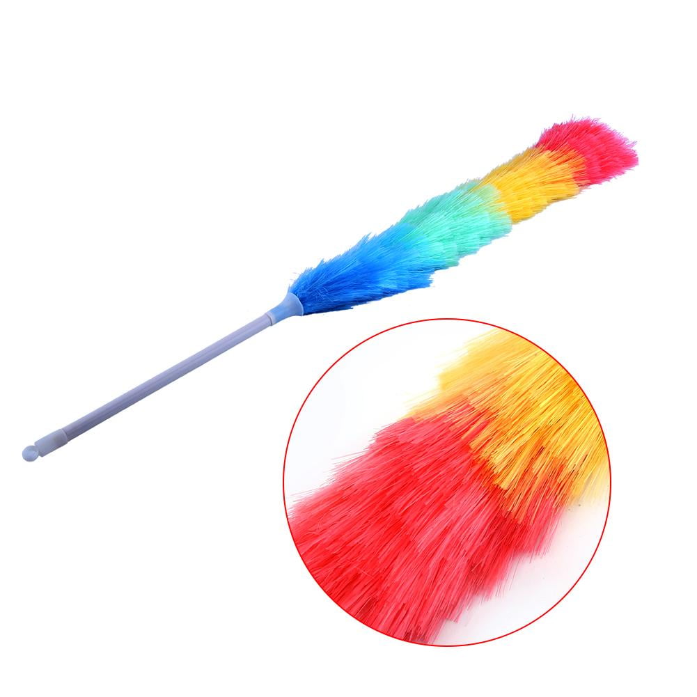 1pc Colorful Anti Static Feather Duster Telescopic Handle Household Cleaning Products Tools