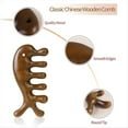 thumbnail image 4 of Wooden Scalp Massager Comb - Green Sandalwood Wide Tooth Comb Acupressure Tool - Portable Wood Massage Tools for Face, 4 of 7