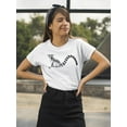 thumbnail image 2 of Beautiful Lemur Grunge Sketch T-Shirt Women -Image by Shutterstock, Female XX-Large, 2 of 4