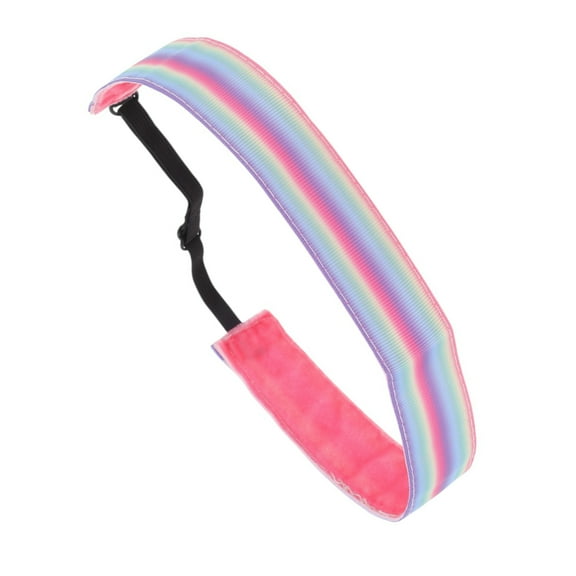 Unique Bargains 1 Pc Non Slip Headband Tie-dye Headband for Sport Rainbow Stripes