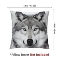 thumbnail image 4 of Acheng  Como Decorative Wolf Print Square Throw Pillow Cover, Set of 2 White 22x22in, 4 of 7
