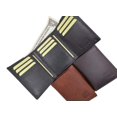 thumbnail image 2 of Mens High Quality Genuine Leather Card Holder Trifold Wallet with Outside ID Window by Cavelio 730055 (C), 2 of 28