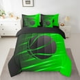 thumbnail image 2 of Feelyou Cartoon Green Basketball Bedding Comforter Set 7pcs, Neon Abstract Ombre King Bedding Sets, Teens Kids Boys Girls Reversible Bed Sheets, Luxury Bedroom Decor, 2 of 8