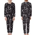 thumbnail image 2 of Renewold Stretchy Pjs for Kids Halloween Pajamas Top and Pants Boys Skull Stars Round Neck Loungewear Set 2 Pack Jogger/Walking Pullover Sweatsuit Size 7-8, 2 of 5